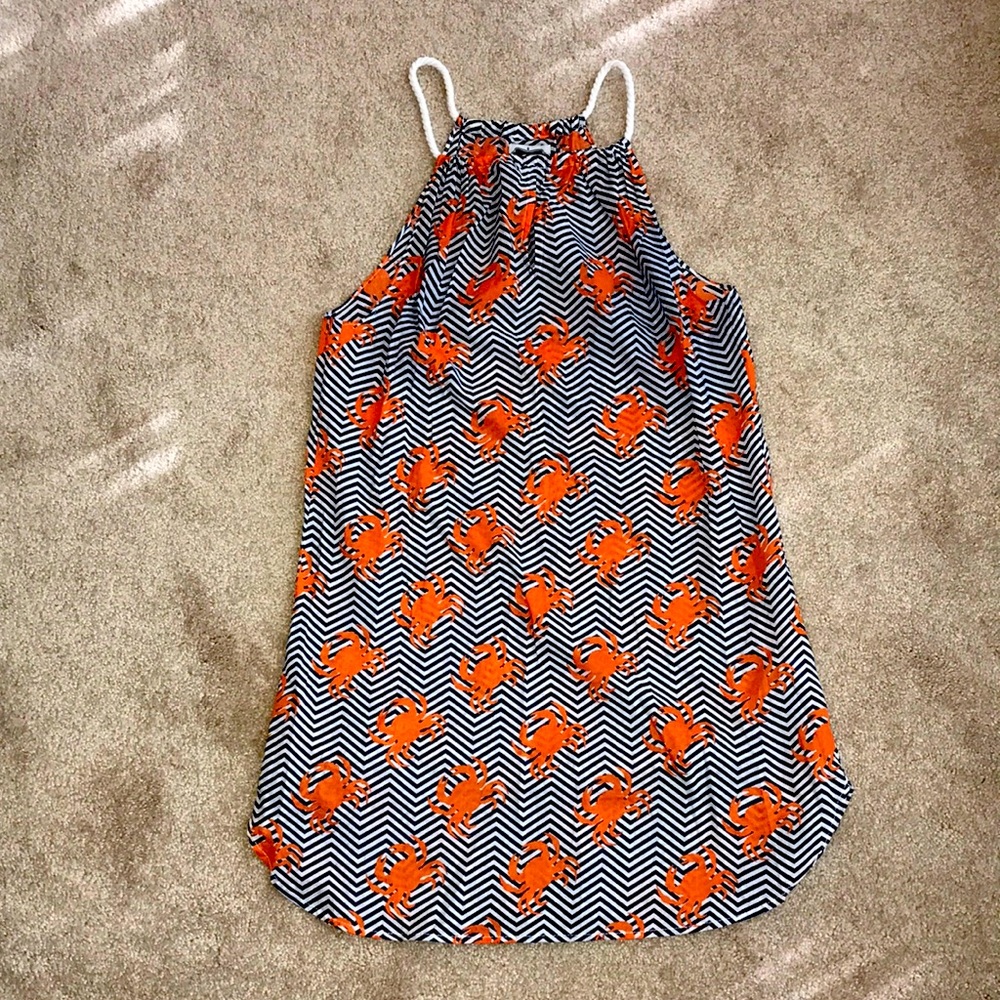 Darling Mudpie Crab Chevron Dress